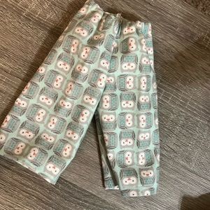 Handmade flannel pajama pants for 18” girls doll.